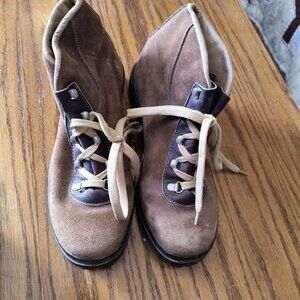 High End Italian Made SASS Brown Suede Hiking Boots 41 (M8/W9.5) Barely Wo